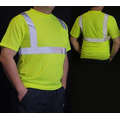 ANSI 107-2010 Class 2 Neon Green Safety T-Shirt